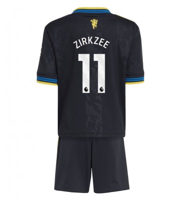 Manchester United Joshua Zirkzee #11 Tredjetrøje Børn 2025-26 Kortærmet (+ Korte bukser)